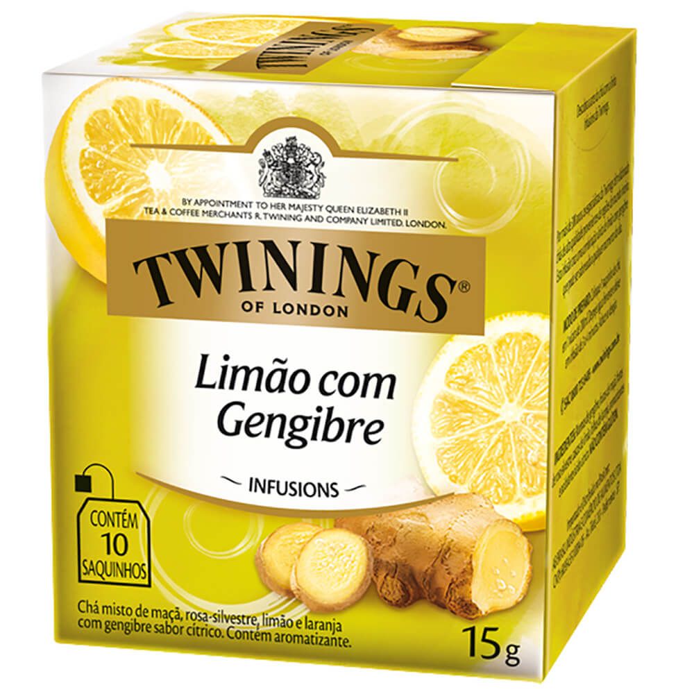 Chá Inglês de Limão com Gengibre Twinings 15g com 10 unidades Mambo Supermercado São Paulo Chá Inglês de Limão com Gengibre Twinings 15g com 10 unidades Mambo Supermercado São Paulo