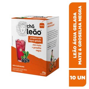 Chá Mate Gelado com Groselha Negra Leão 25g com 10 unidades