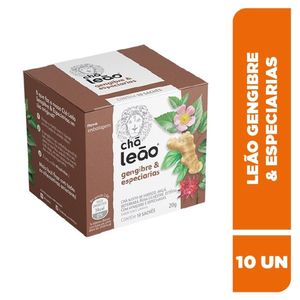 Chá Misto de Gengibre e Especiarias 16g Leão com 10 unidades
