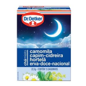 Chá Misto Camomila Capim Cidreira Hortelã Erva Doce Dr. Oetker 22,5g com 15 unidades