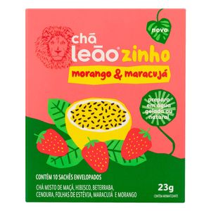 Chá Morango e Maracujá Leãozinho 23g 10 Unidades