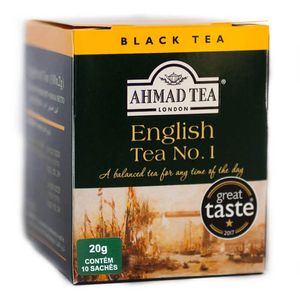 Chá Preto English Breakfast Ahmad Tea 10 sachês de 2g