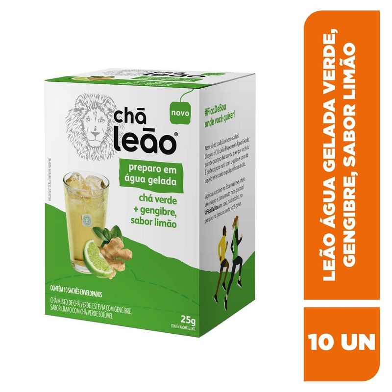 Cha-Verde-Gelado-Com-Gengibre-E-Limao-Leao-25g-Com-10-Unidades