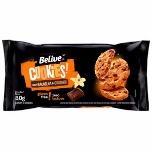 Cookies de Baunilha e Chocolate Zero Lactose Belive 80g