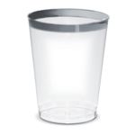 Copo-Para-Agua-Borda-Prata-Silver-Plastic-300ml-12-Unidades