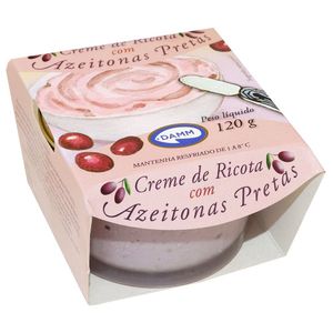 Creme de Ricota com Azeitonas Pretas Damm 120g