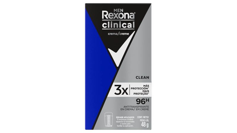 Desodorante Antitranspirante Rexona Clinical Masculino Clean 48g