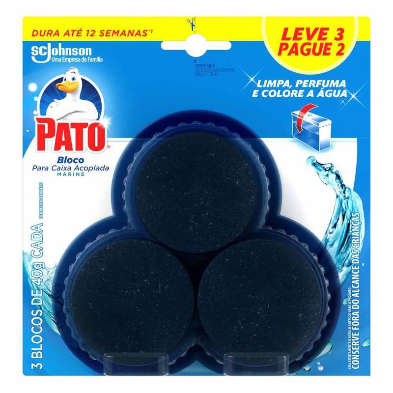 Desodorizador-Bloco-Para-Caixa-Acoplada-Marine-Pato-Leve-3-Pague-2-Unidades-40g