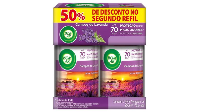 Bom Ar Air Wick Aromatizador Click Spray Aparelho + Refil Campos de Lavanda  12ml : : Casa