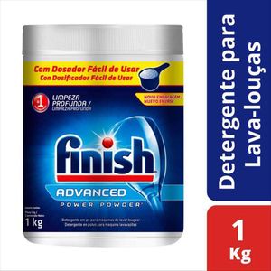 Detergente em Pó para Máquina de Lavar Louças Finish 1kg