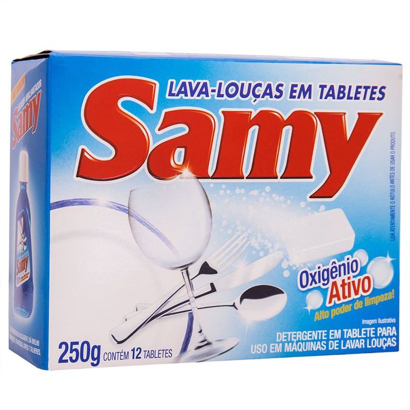 Detergente-em-Tabletes-Para-Maquina-de-Lavar-Samy-250g-Com-12-Unidades