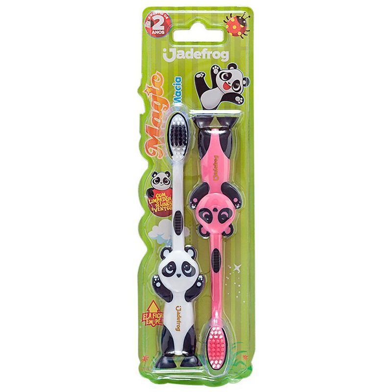 Escova-Dental-Infantil-Magic-Macia-Jadefrog-Com-2-Unidades