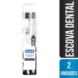 Escova Dental Whitening Theraphy Purification Oral-B com 2 unidades