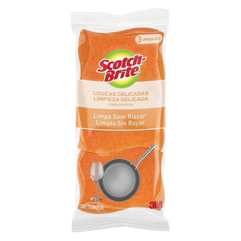 Esponja-Scotch-Brite-Nao-Risca-Laranja-Com-3-Unidades