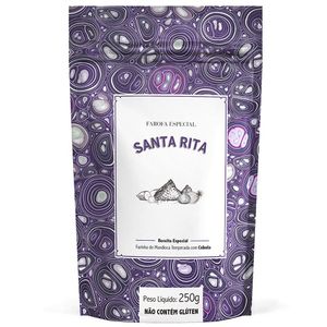 Farofa de Mandioca Tempedara com Cebola Santa Rita 250g