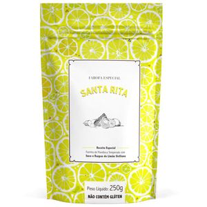 Farofa de Mandioca Temperada Suco e Raspas de Limão Siciliano Santa Rita 250g