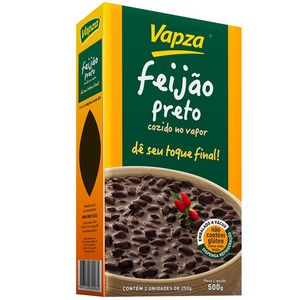 Feijão Preto Cozido a Vapor Vapza 500g