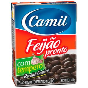 Feijão Preto Temperado Camil 380g