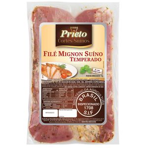 Filé Mignon Suíno Temperado Resfriado Prieto Kg