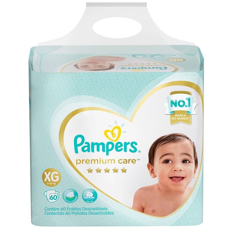 Fralda Pampers Jumbo Premium Care Xg Com 60 Unidades Mambo