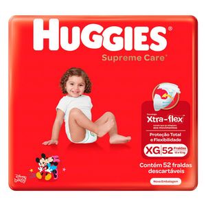 Fralda Supreme Care Hiper Huggies XG 52 Unidades