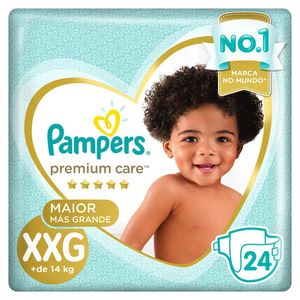 Fraldas Pampers Premium Care XXG com 24 unidades