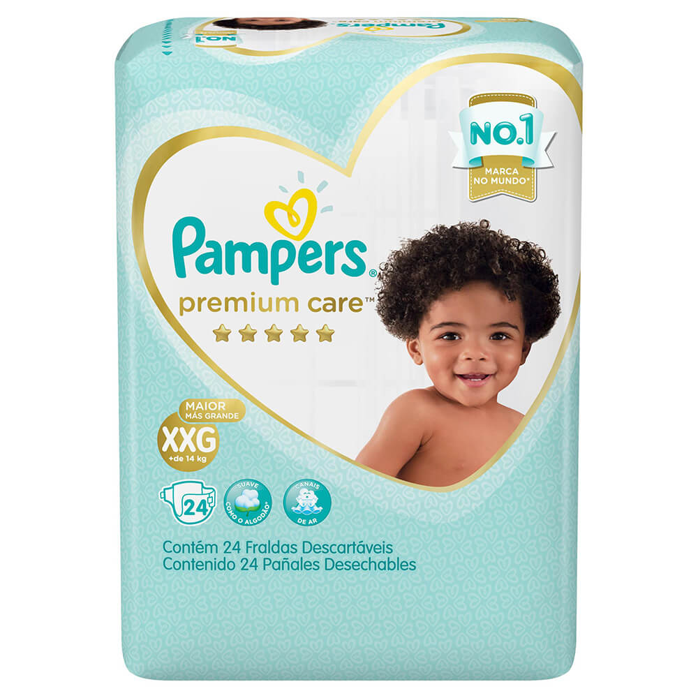 Fraldas Pampers Premium Care Xxg Com 24 Unidades Mambo Supermercado