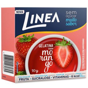 Gelatina Zero de Morango Linea 10g