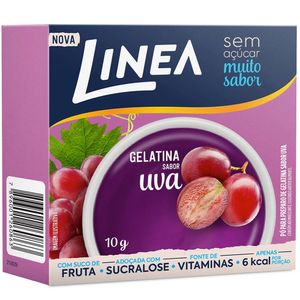 Gelatina Zero Sabor Uva Linea 10g