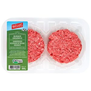 Hambúrguer Bovino Resfriado Orgânico Wessel 300g com 2 unidades
