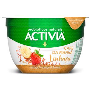 Iogurte Café da Manhã Linhaça, Morango e Banana Activia 170g