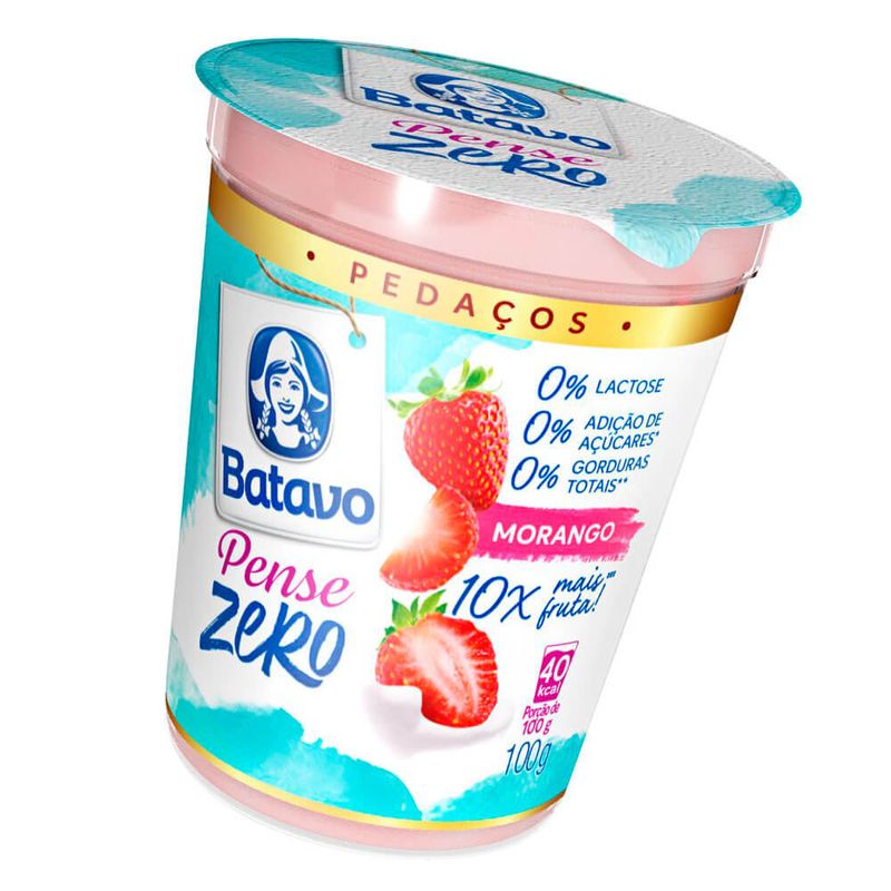 Iogurte-Desnatado-Sabor-Morango-Zero-Lactose-Pedacos-Pense-Zero-Batavo-100g