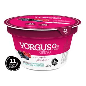 Iogurte Grego Sabor Frutas Silvestres 0% de Gordura Yorgus 130g