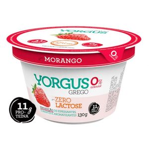 Iogurte Grego de Morango Zero Lactose Yorgus 130g