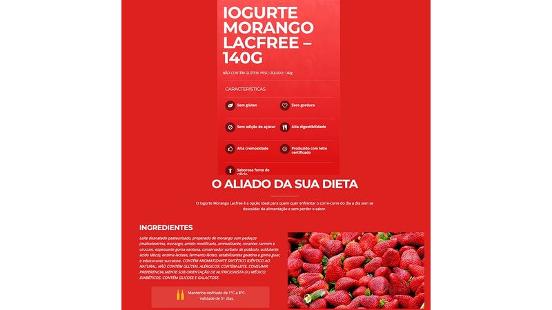 Iogurte Morango Freeze Chambinho 160g Mambo Supermercados São Paulo