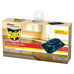 Iscas Mata Barata Raid 2,6g com 6 Unidades