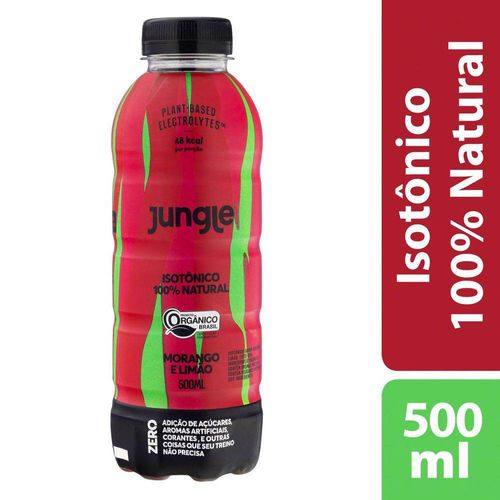 Isotônico Morango e Limão Orgânico Jungle 500ml