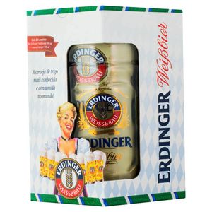 Kit Caneca + Cerveja Weissbier Erdinger 500ml