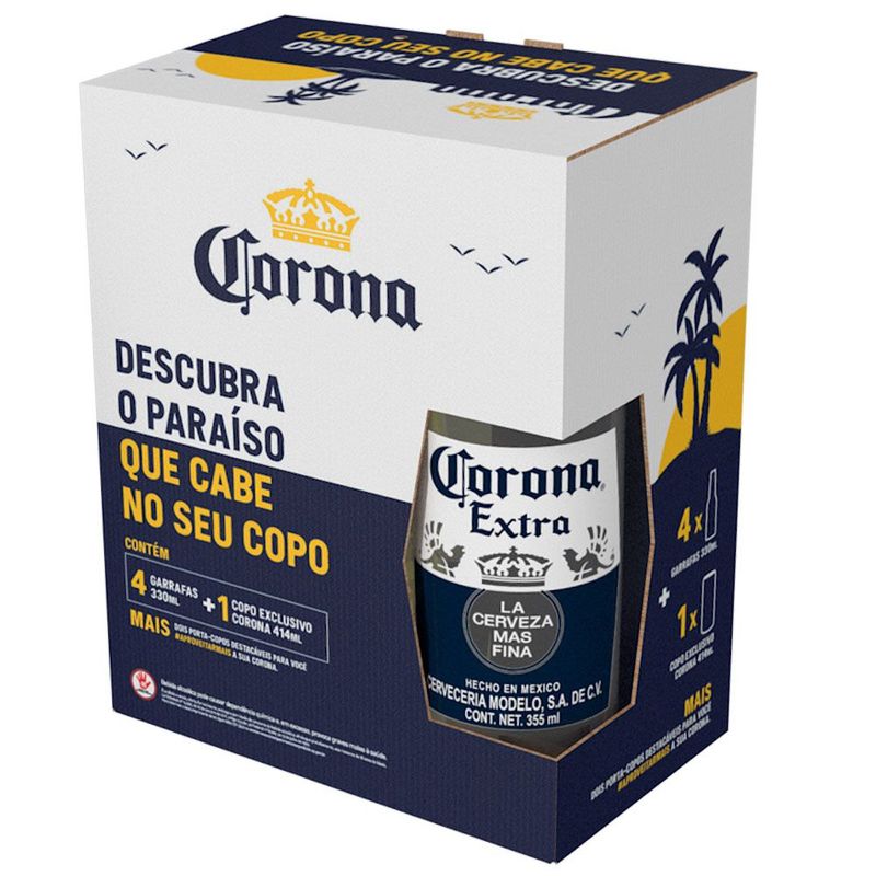Kit-Cerveja-Corona-4-Unidades-330ml-Copo