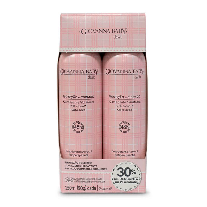 Kit-Desodorante-Classic-Giovanna-Baby-2-Unidades-150ml-30-de-Desconto-na-Segunda-Unidade