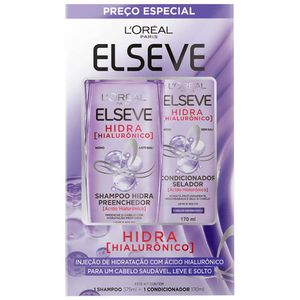 Kit Shampoo 375ml + Condicionador 170ml Hidra Hialurônico Elseve