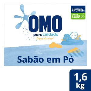 Lava Roupa em Pó Puro Cuidado Omo 1,6kg