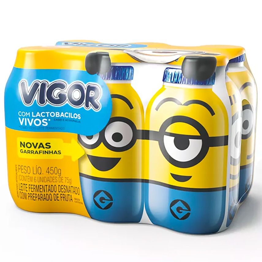 Pack Leite Fermentado Uva Bob Esponja Elegê Caixa 160g 3 Unidades