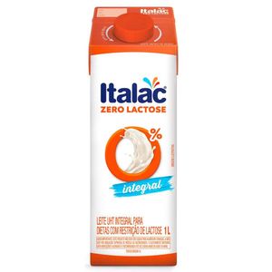 Leite Integral Zero Lactose Italac 1L