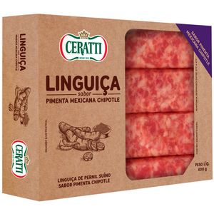 Linguiça sabor Pimenta Mexicana Chipotle Ceratti 400g