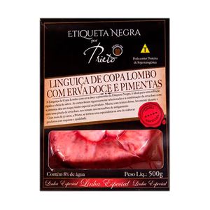 Linguiça Suína Copa Lombo com Erva Doce e Pimentas Prieto 500g