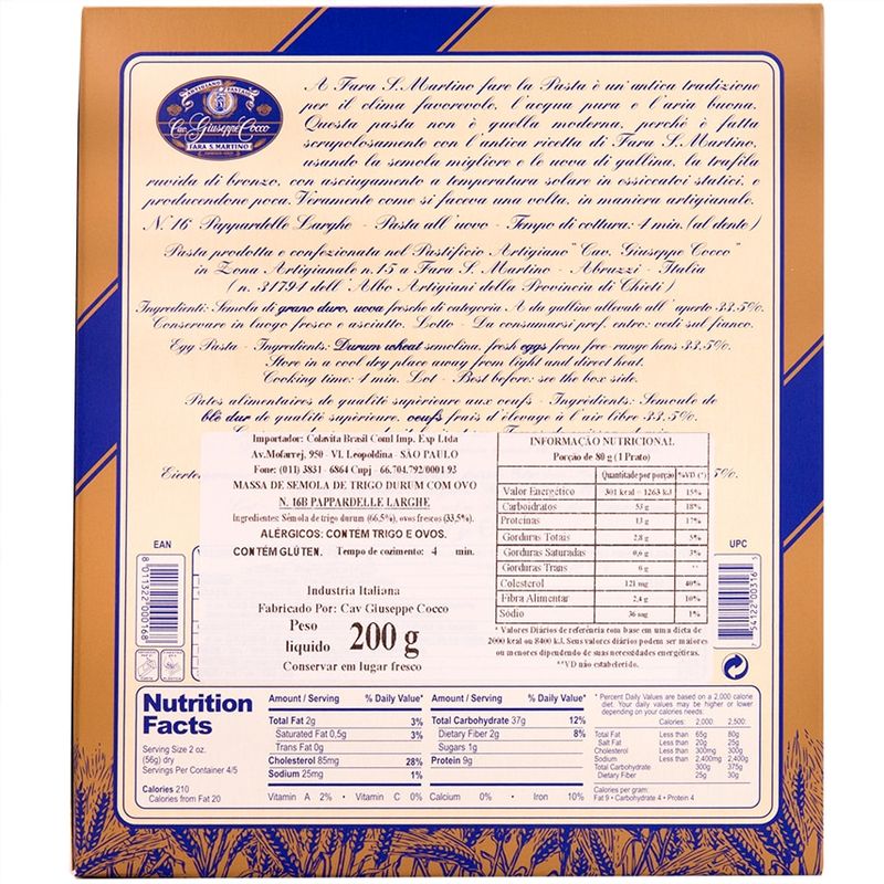 Macarrao-Italiano-Pappardelle-Giuseppe-Cocco-200g