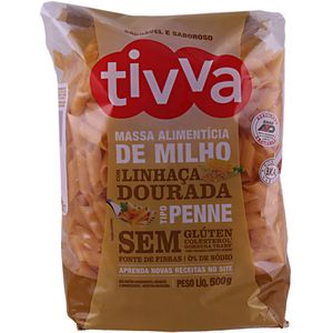 Macarrão Penne com Linhaça Dourada Sem Glúten Tivva 500g