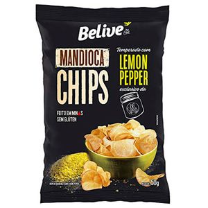 Chips de Mandioca Temperado com Lemon Pepper Belive 50g
