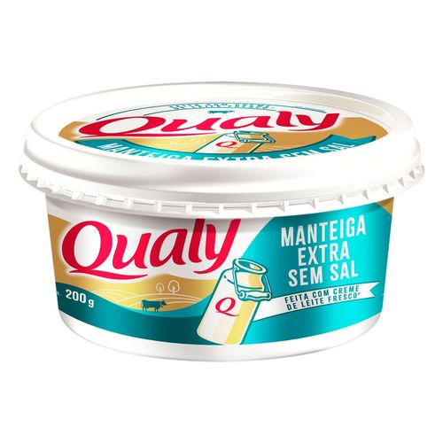 Manteiga Extra sem Sal Qualy 200g